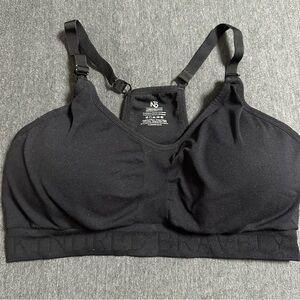 Kindred Bravely Sublime Hands-Free Pumping Nursing Sports Bra Black Size Large